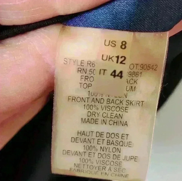 ELIE TAHARI black sequin peplum dress. Size 8 - Picture 7 of 11